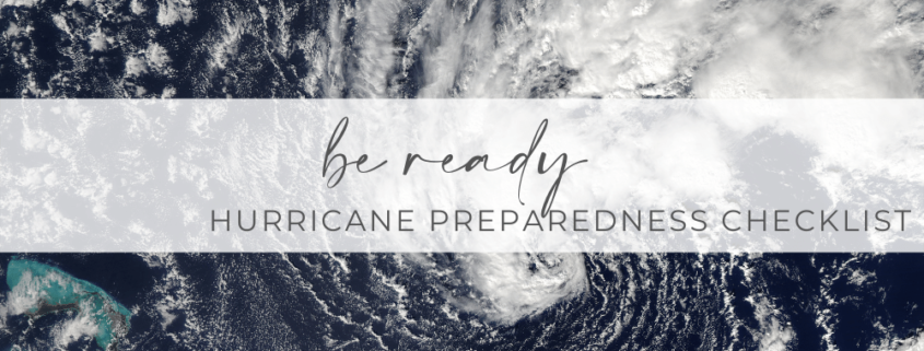 Be prepared for a hurricane,