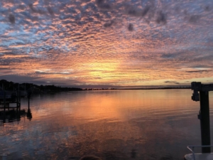 Sunset Harbor Sunset View from Dock- Soundfront Condo For Sale in Emerald Isle, NC