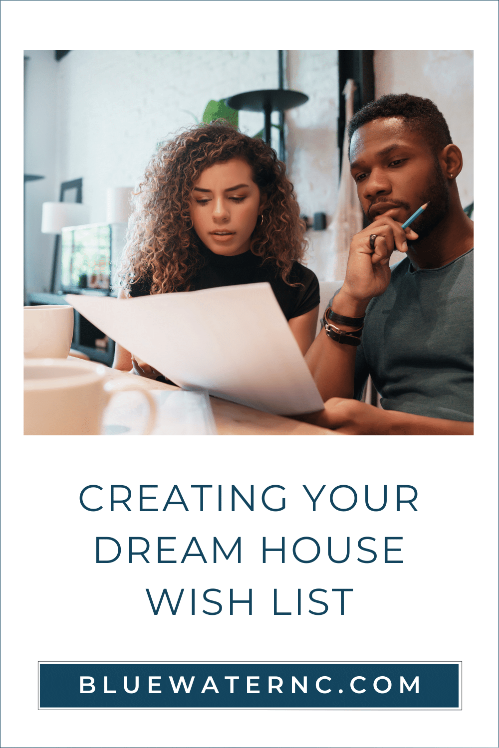 couple planning their dream home wish list