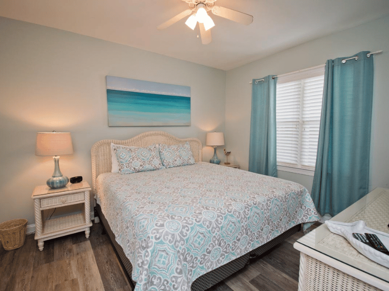 king-size bedroom at Ocean Club C202