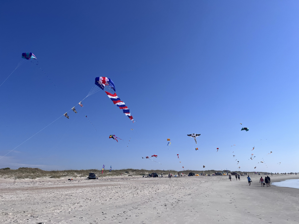 kites flying in Atlantic Beach